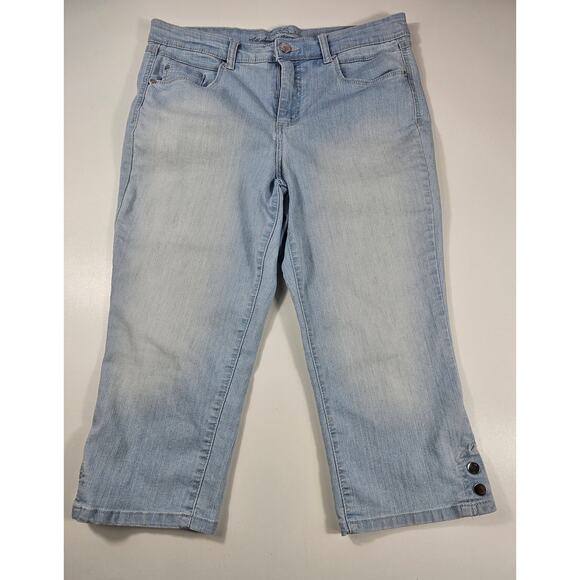 Gloria Vanderbilt all around slimming effect size 10 capris EGYPTIAN cotton ^ - Picture 1 of 7